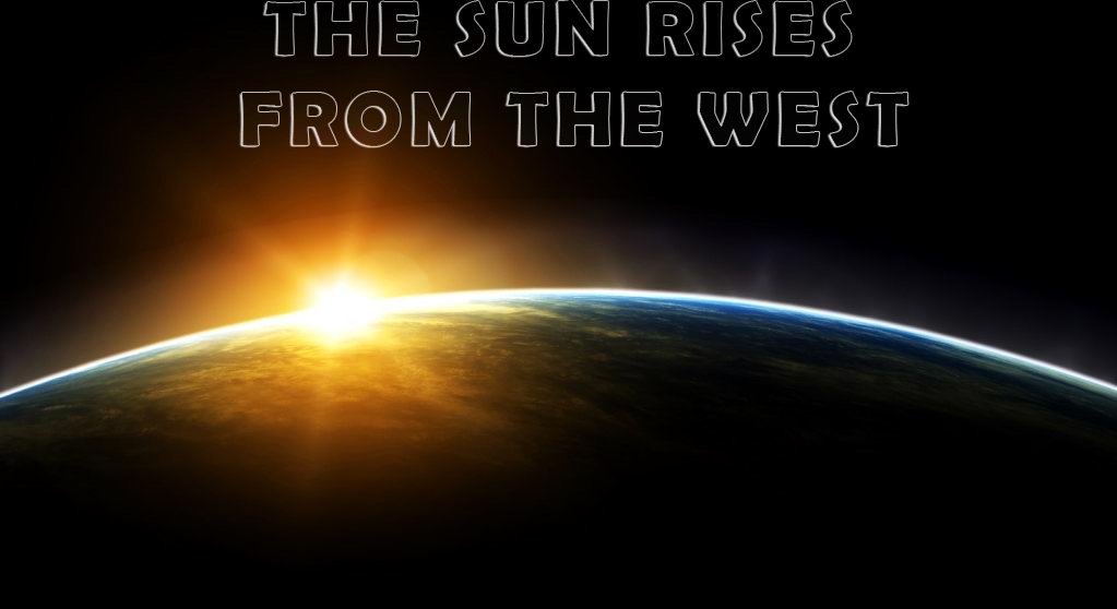 Image result for sun rise in west